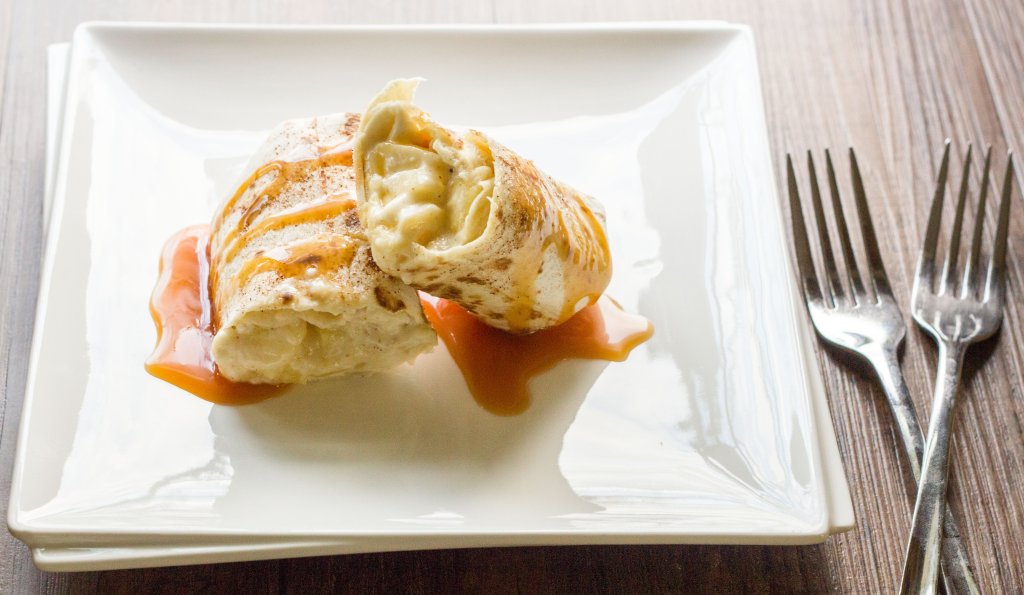 Salted Caramel Apple Cheesecake Chimis