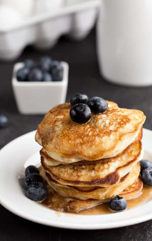 blueberry lemon ricotta pancakes