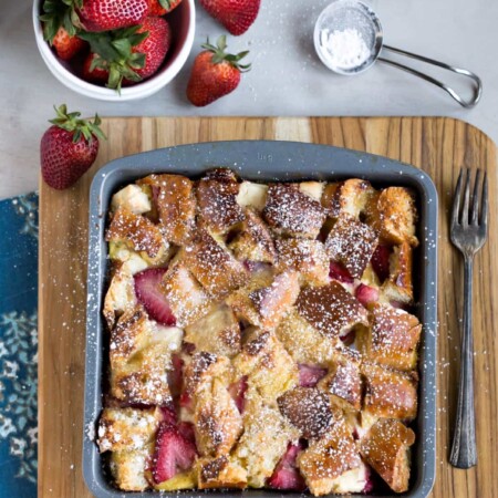 Overnight Strawberry Cream Cheese-Stuffed French Toast Casserole Recipe