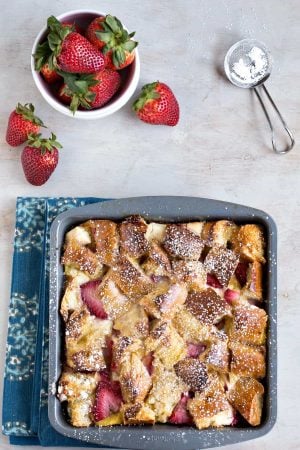 Overnight Strawberry Cream Cheese French Toast Casserole Recipe