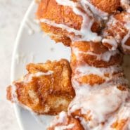 Monkey bread on a white platter