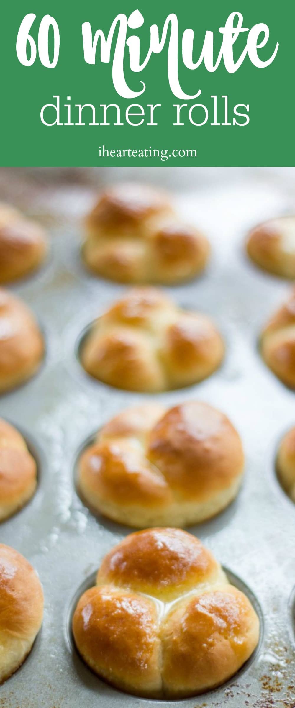 60 Minute Dinner Rolls are soft and tender yeast rolls that are made from scratch - start to finish - in just 1 hour! A great beginner yeast bread recipe.