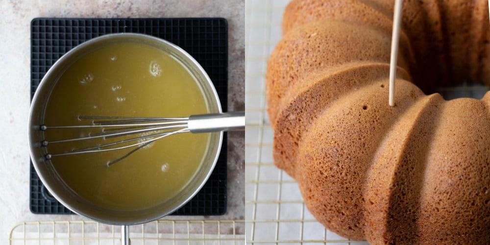 Baked Irish cream bundt cake