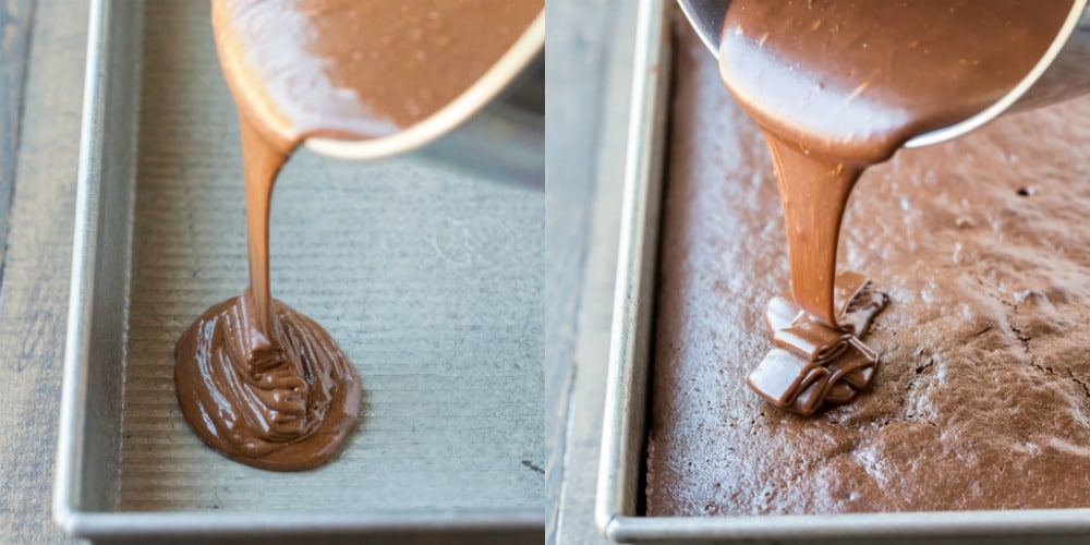 Chocolate mayonnaise cake batter and frosting
