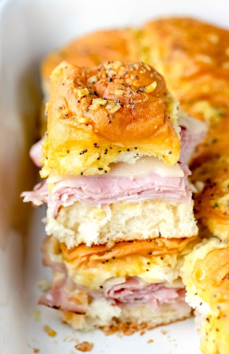 Baked Ham and Cheese Sliders I Heart Eating