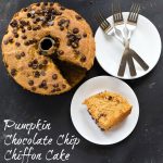 Pumpkin Chocolate Chip Chiffon Cake