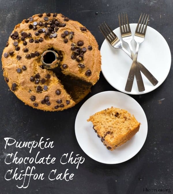 pumpkin chocolate chip chiffon cake