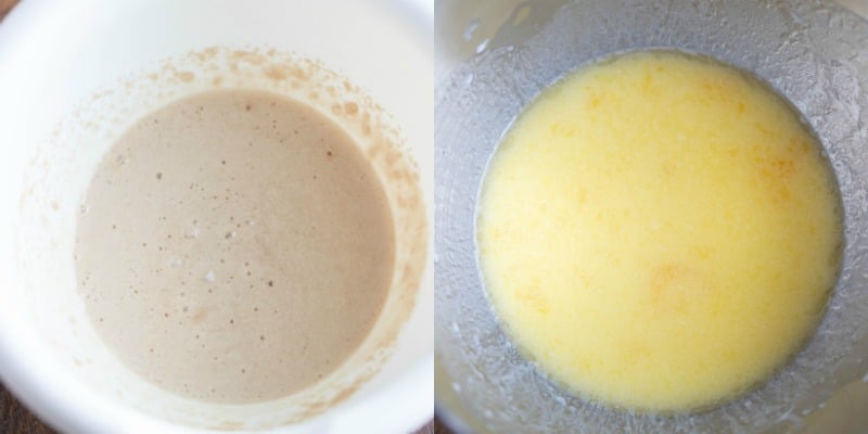 Yeast blooming in a bowl