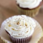 Whipped Buttercream Frosting on top of a cupcake.