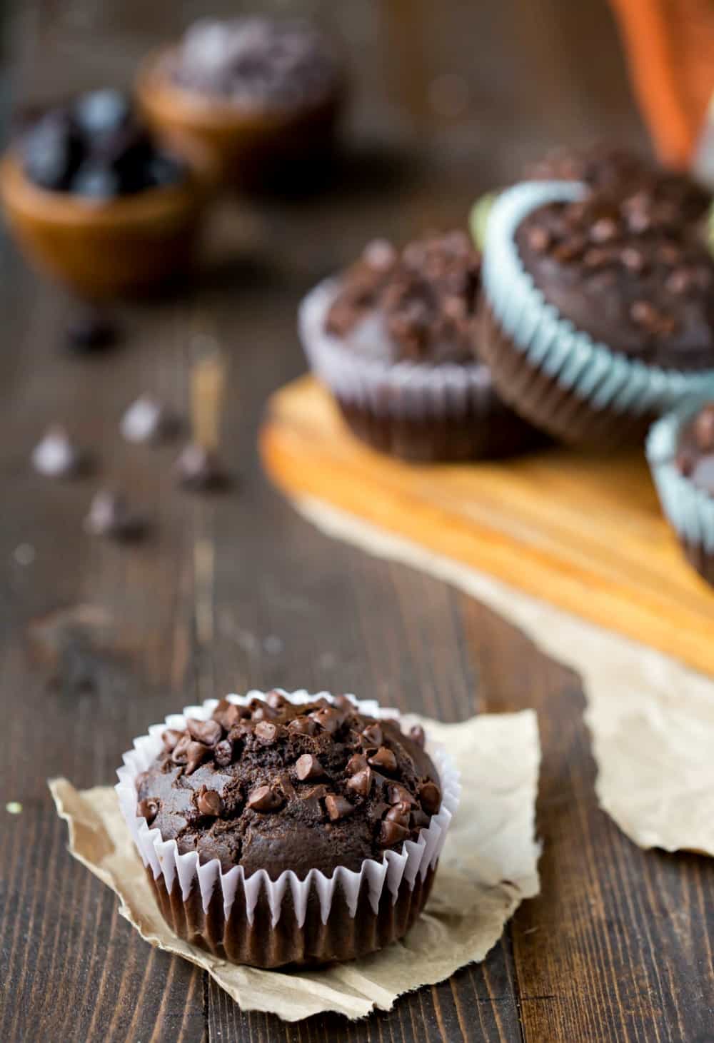 Chocolate Chocolate Cherry Muffins