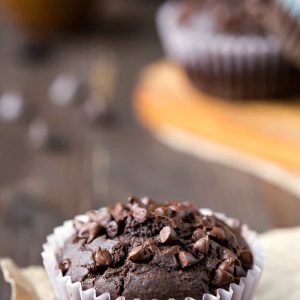 Chocolate Chocolate Cherry Muffins