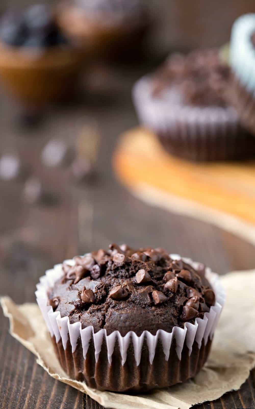 Chocolate Chocolate Cherry Muffins