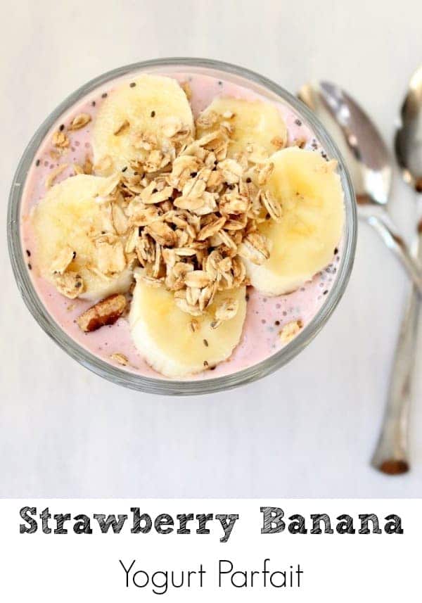 strawberry banana yogurt parfait