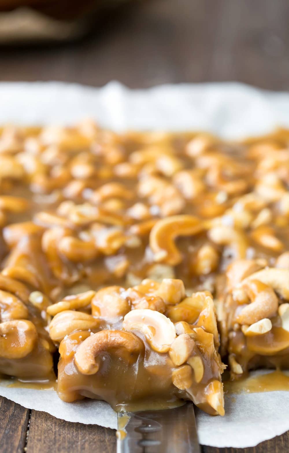 Salted Caramel Cashew Bars