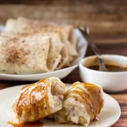 Salted Caramel Apple Cheesecake Chimis