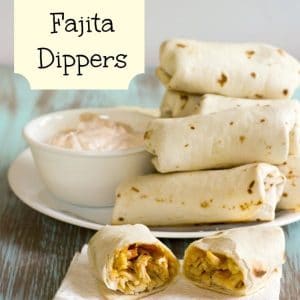 {Baked} Chicken Fajita Dippers