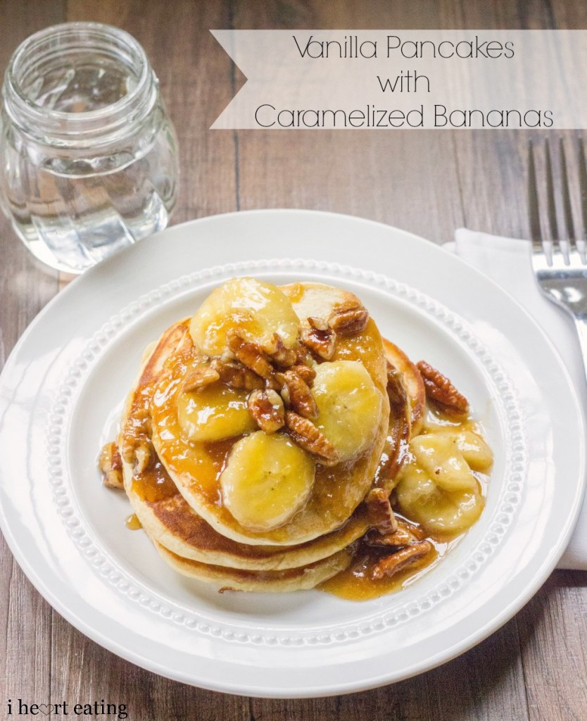 Vanilla Pancakes with Caramelized Bananas 