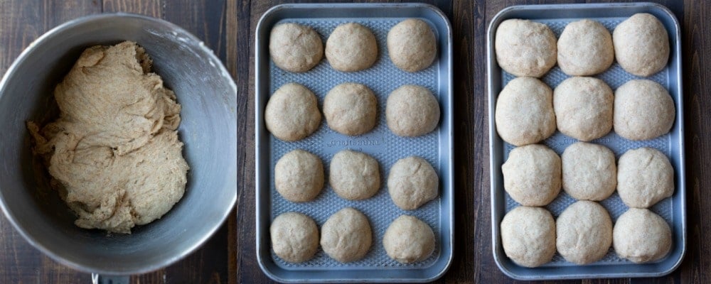 30 minute honey wheat roll dough