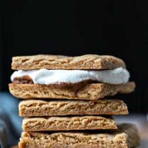 Stack of homemade graham crackers