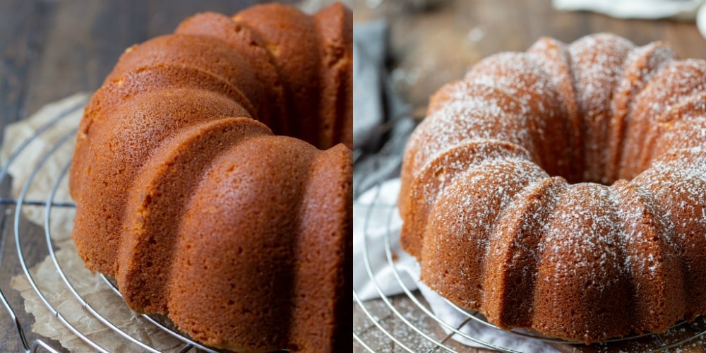 Unccut Greek yogurt pound cake