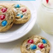 Soft M&M Chocolate Chip Cookies