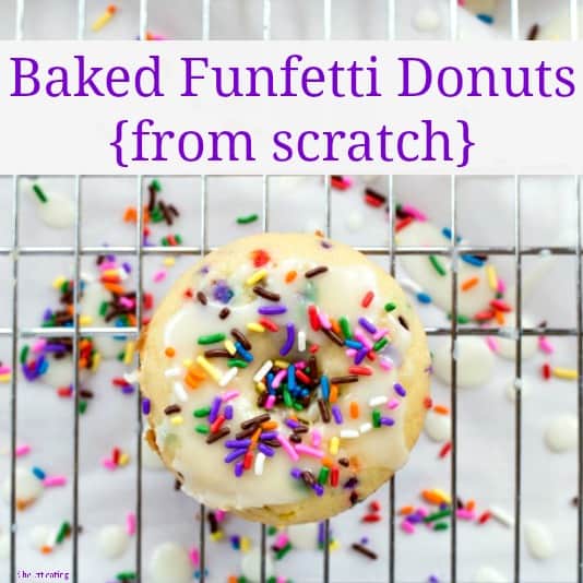 Baked Funfetti Donuts {from scratch}