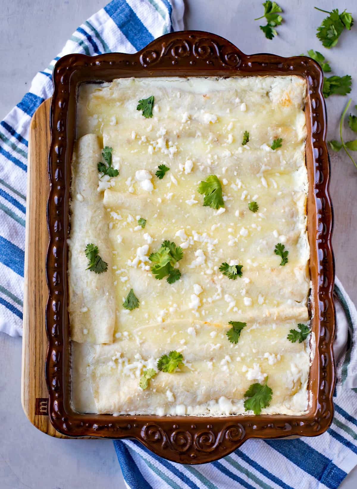 lighter white chicken enchiladas
