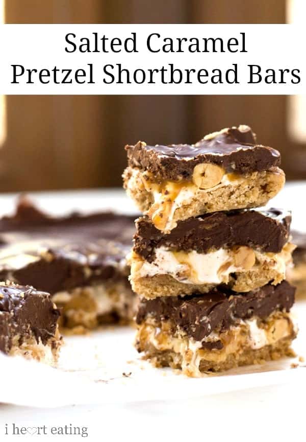 salted caramel pretzel shorbread bars recipe