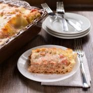 Creamy Tomato-Basil Chicken Lasagna