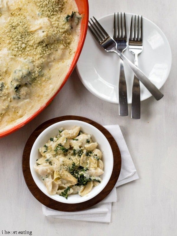 spinach artichoke pasta bake