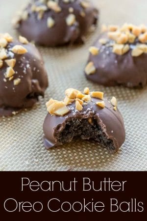 Peanut Butter Oreo Cookie Balls | @katedean | #oreocookieballs