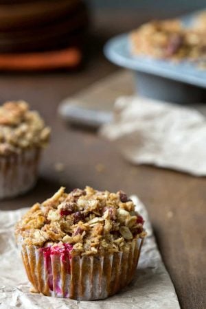 Pumpkin Cranberry Apple Crumble Muffin Recipe