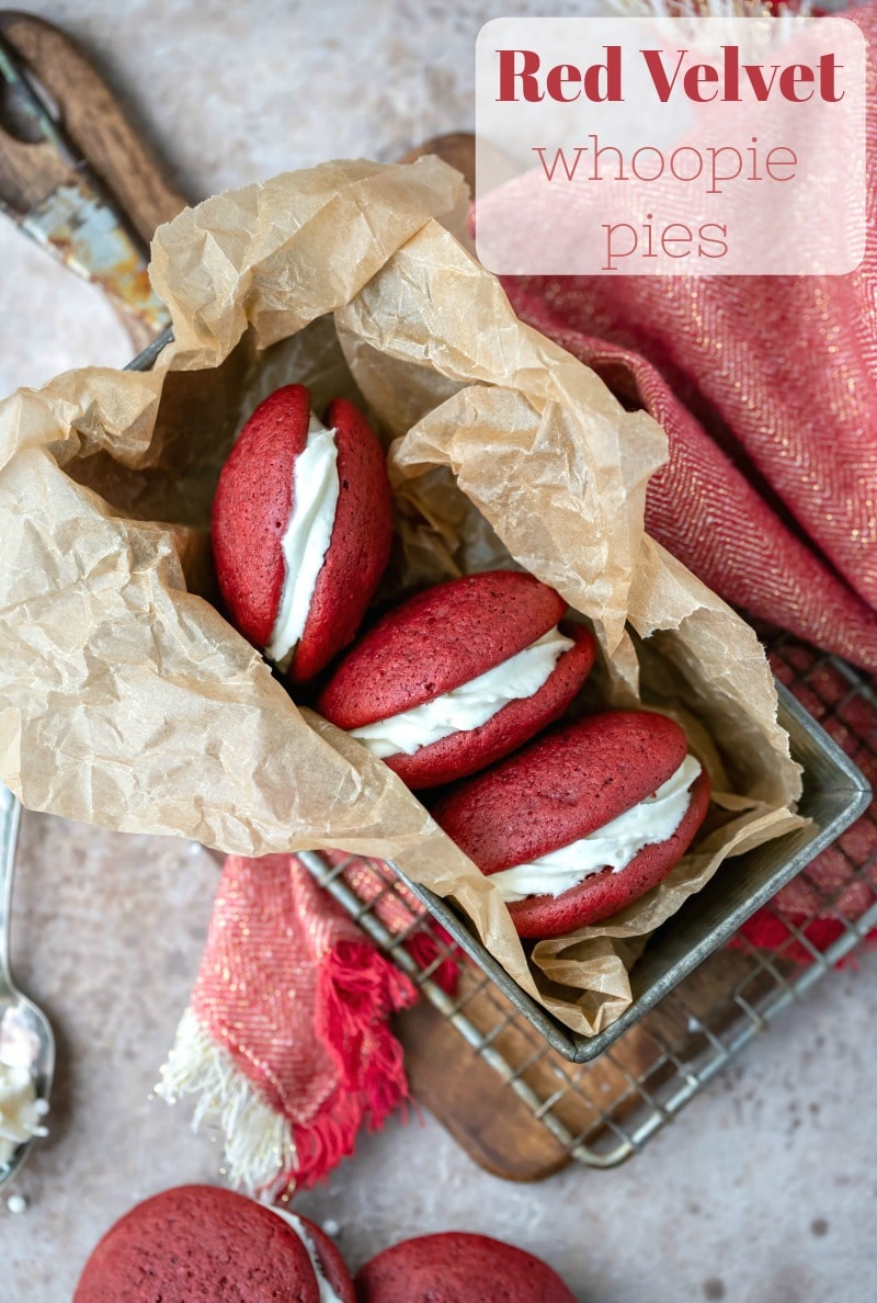Red Velvet Whoopie Pies - easy, from-scratch recipe!