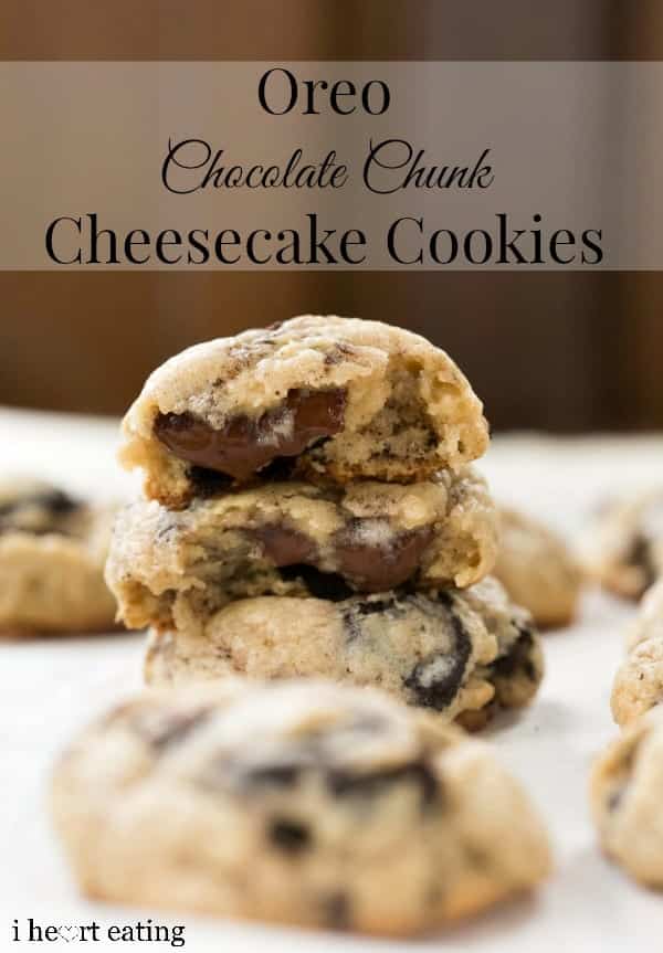 oreo chocolate chunk cheesecake cookies