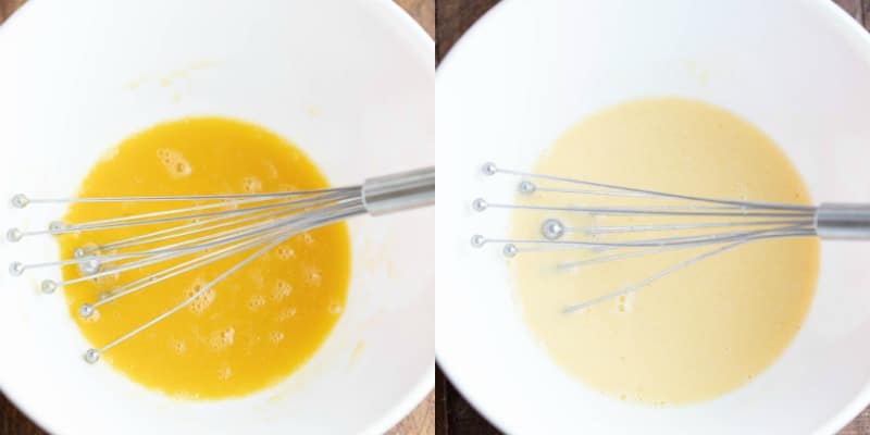 Cinnamon Sugar Baked Donut Batter in a mixing bowl