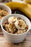Overnight Crockpot Banana Bread Oatmeal