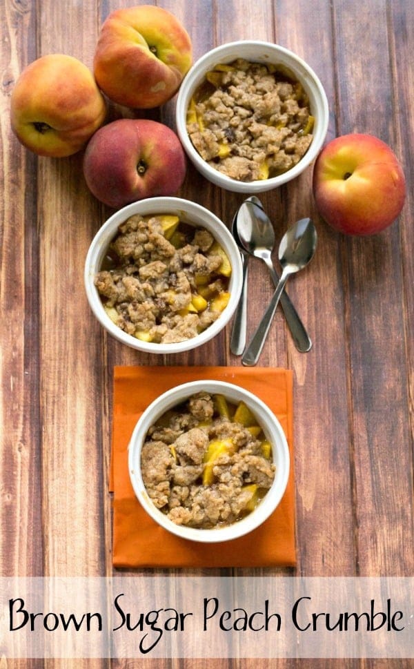 brown sugar peach crumble