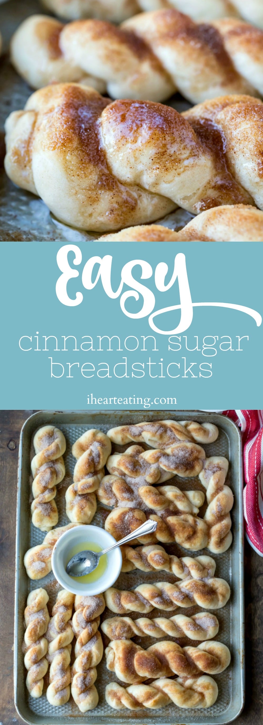 Easy cinnamon sugar breadsticks are made from scratch in just 1 hour! Dough is egg-free, dairy-free, and vegan.