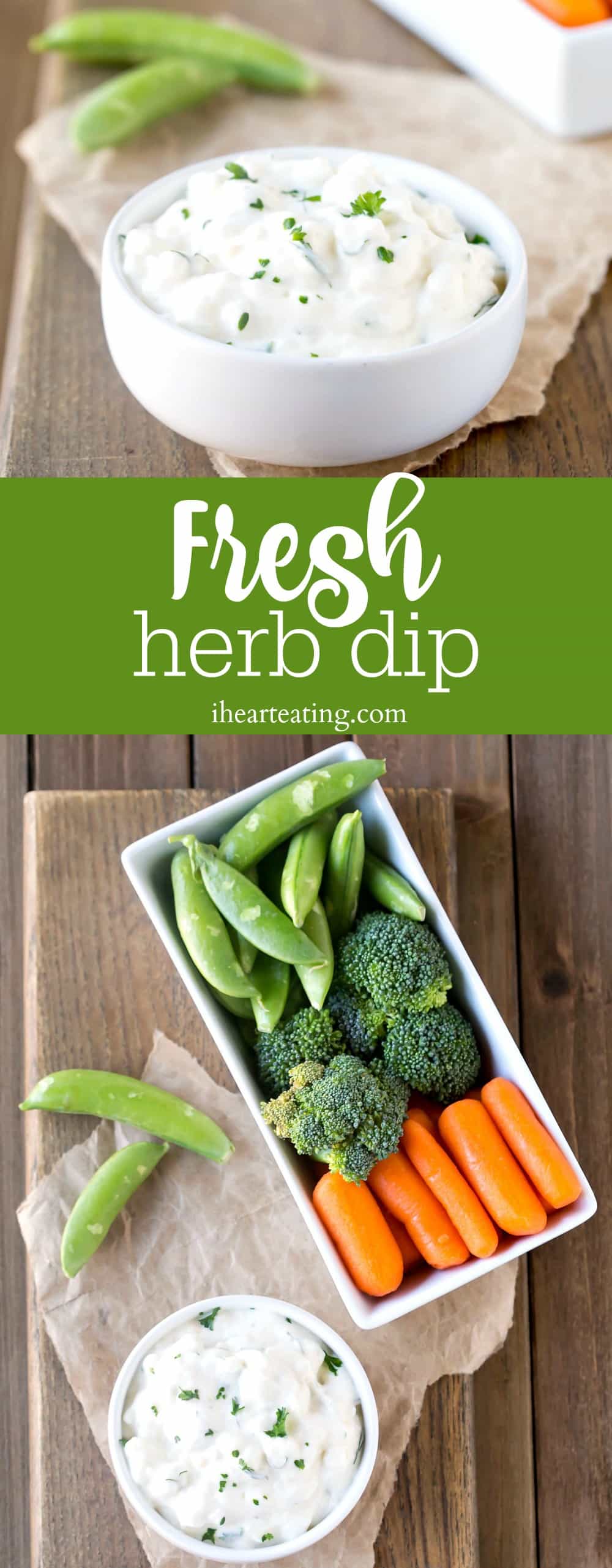 Fresh herb dip recipe is an easy vegetable dip that is yummy, healthy, and so easy to make. Great snack or in a lunch alongside fresh vegetables.