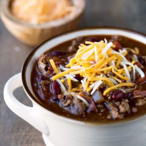 Barbecue Bacon Cheeseburger Chili