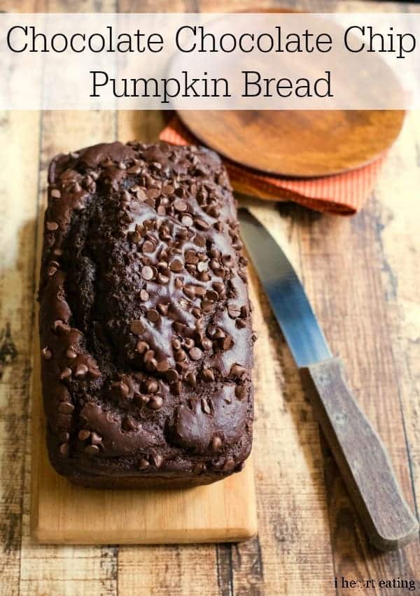 chocolate chocolate chip pumpkin bread