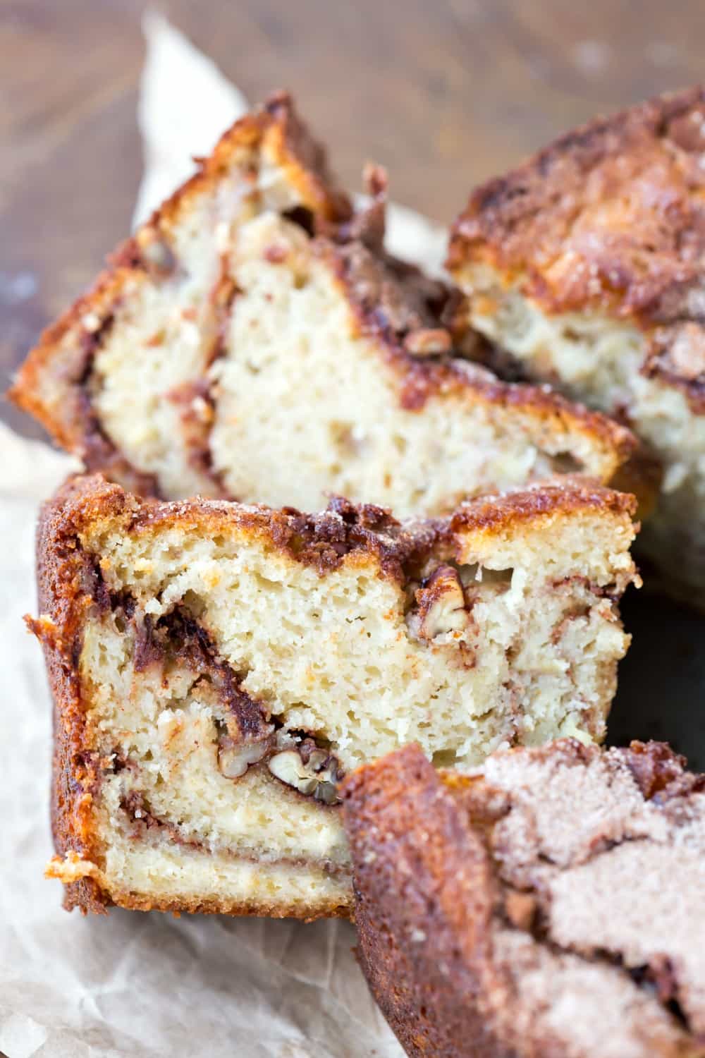 Banana Cinnamon Swirl Coffee Cake