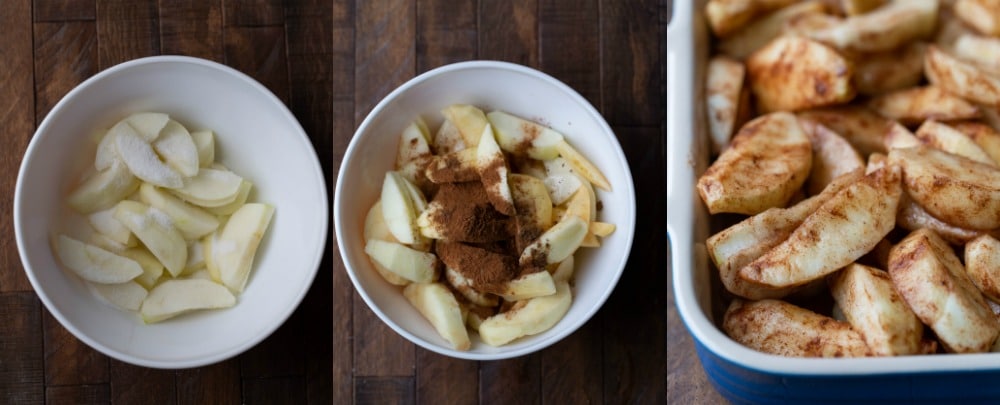 Apple crisp recipe Apples and spices for apple crisp