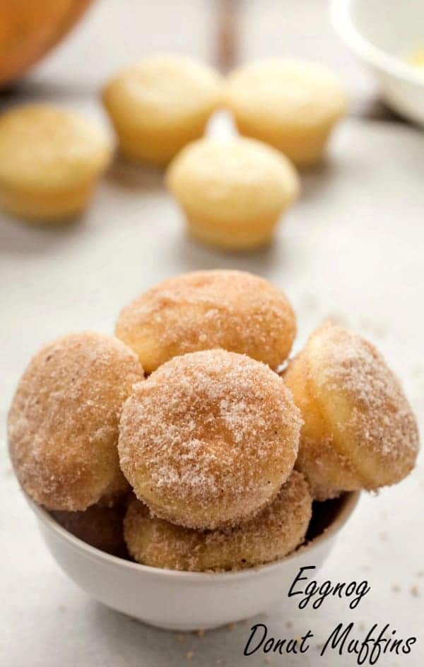 eggnog donut muffins
