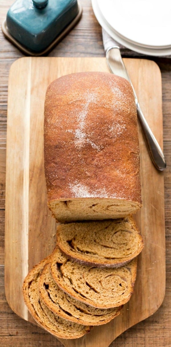 gingerbread cinnamon swirl bread
