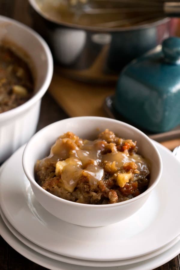 Steamed Carrot Pudding with Vanilla Sauce