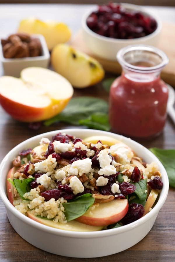 Cranberry Spinach Quinoa Salad