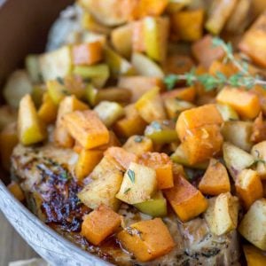 Pork Chops with Apples and Butternut Squash