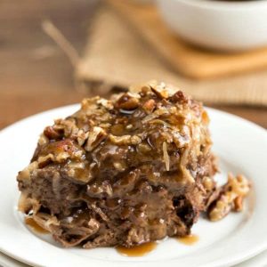 German Chocolate Cake Bread Pudding