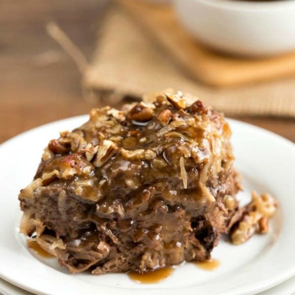 German Chocolate Cake Bread Pudding I Heart Eating